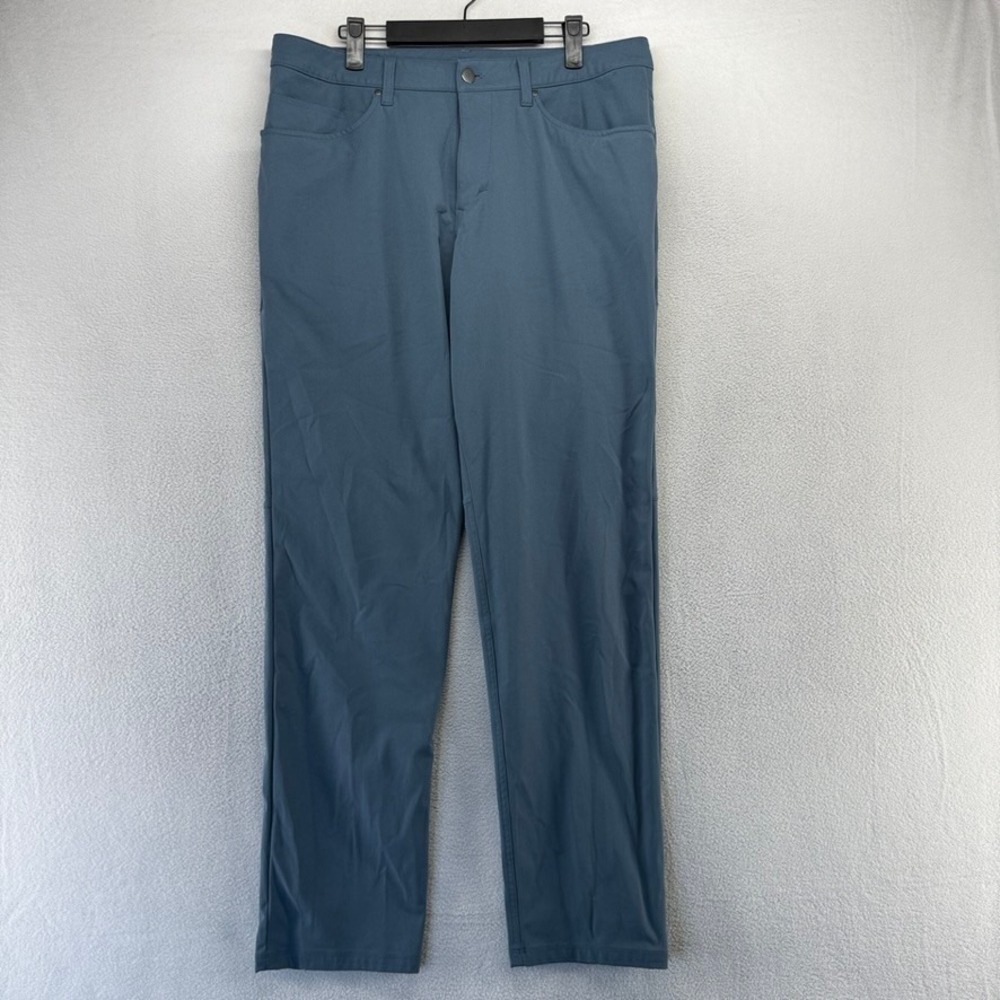 Lululemon ABC Pant Mens 34 Blue Slim Fit Warpstreme Athletic Casual Trousers